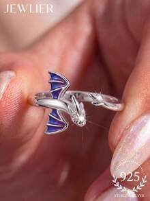 1pc 925 Sterling Silver Flying Dragon Ring, Multiple Sizes Available, Suitable For Cool Girls And Women, Ideal Choice For Date Gift Or Exquisite Jewelry - Flying Dragon - View 1