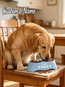 Personalized Pet Bowl, Customized Name Pet Bowl, Suitable For Feeding And Drinking, Protects Neck, Suitable For Cats, Dogs And Other Pets Feeding Utensils, Ideal Choice For Food And Water, Customized Dog Bowl Gift - Multicolor - View 6