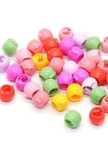 80/100/200pcs Women's Cute Cartoon Bean Hair Clips, Dreadlock Hair Clips - Multicolor - View 7