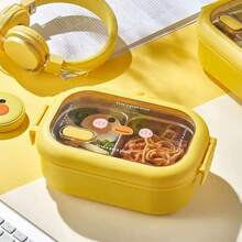 Divided Lunch Box, Double Layer Student Lunch Box, Office Lunch Box, Lunch Box, Water-Insulated Lunch Box, Portable Large Capacity Lunch Box, Easy To Carry, Divided Lunch Box, Student Back To School Supplies, Bento Box, Lunch Box - Multicolor - View 4