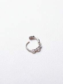 1pc S925 Sterling Silver Minimalist Geometric Circular Nose Ring, Creative Delicate Design, Exclusive Style For Women, Essential For Parties, Ideal Gift For Girlfriend, Mom And Sister - Single - View 6