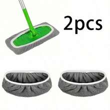 1/2/4pcs 21.5*11cm Elastic Microfiber Mop Pad Covers, Washable Reusable Flat Mop Replacement Refills, Highly Absorbent Wet & Dry Cleaning Cloths With Secure-Fit Elastic Edge For Hardwood, Tile, Laminate And Multi-Surface Floors, Mop Not Included - Random - View 7