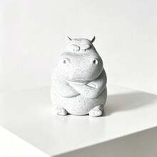 Angry Hippo Artwork - Vibrant Detailed Hippo Statue, Decorative Piece For Office And Home Shelves, Nature-Inspired Decor For Animal Lovers - Multicolor - View 10