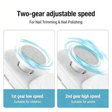 Automatic Electric Nail Clipper, USB Rechargeable 2-In-1 Nail Trimmer And Polisher, With LED Night Light, Child Lock Nail Clipper, Suitable For Children And Adults, Built-In Nail Debris Storage, Portable Manicure Tool - Multicolor - View 7