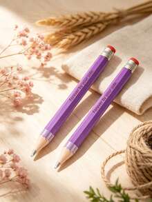 [Customized]2pcs, Customized Engraved Name Pencils With Eraser - Suitable For Sketching, Exams And Painting - - Ideal Birthday, Christmas And Thanksgiving Gifts - Sets - View 6