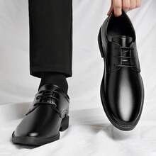 Men's Loafers Versatile Business Casual Shoes Thick Sole Height-Increasing Slip-On Loafers For Travel Party Banquet Street Wear (Insole Random Not Fixed) - M-369 Black - View 3