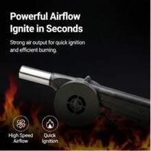 Hand‑Crank BBQ Blower, Portable Hand‑Operated Fan Air Blower, Manual Fire Starter Tool For Outdoor Camping, Barbecue, Fire Pit - Multi-color - View 10