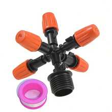 Garden Mist Nozzle, 5-Way Adjustable Spray Head With 1/2 Inch Threaded Connector And Sealing Tape, For Flower Watering, Farm Irrigation, Outdoor Cooling Misting - 5-way Sprinkler - View 12