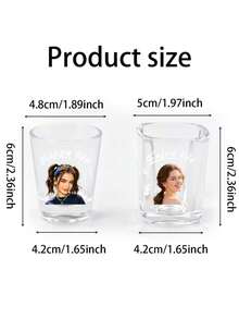Custom Glass Shot Glasses With Photo, Personalized Text Shot Glasses, Customized Picture Clear Shot Glass Cup, Customizable Party Drinkware For Wedding Birthday Holiday Celebration, Gift For Friends Family Couples Bar Home Use - Multicolor - View 8