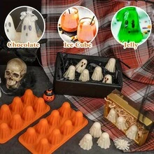 Ghost Silicone Mold 1pc Halloween Chocolate Candy Mold Suitable For Jelly, Chocolate, Candy, Gummy, Crayon, Resin - View 5