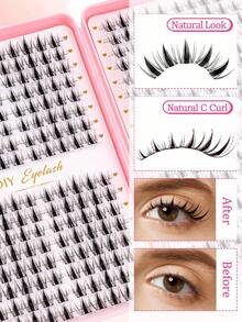 320-Piece (32-Row) Cartoon-Style Eyelash Set, Suitable For Creating A Variety Of Makeup Looks-Including Cartoon, Anime, And Lash Extension Styles, As Well As Natural And "Fairy" Looks. Ideal For Beginners. - C - View 5