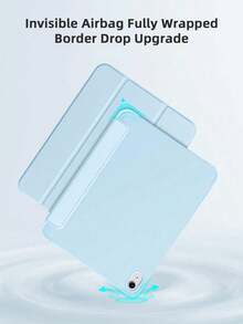 Funda protectora para tableta de 11 pulgadas DANYCASE con ranura para lápiz, adecuada para A16 Air 11 M3 M2 Pro 11 M4 M5 7th 8th 9th 10.2-pulgadas 10th 10.9-pulgadas Air 4 Air 5, diseño anti-caída - Celeste - Ver 5