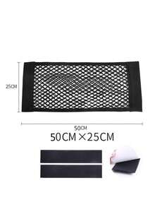 Multifunctional Breathable Elastic Trash Bag Storage Rack, Kitchen Cabinet Door Trash Organizer, Wall-Mounted Adhesive Mesh Storage Bag, Home Bathroom Storage Organizer, No-Drill Hanging Black Mesh Storage Bag, Car Trunk Use - Multicolor - View 6