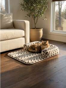 PETSIN 1pc Pet Sofa Bed, Plush Dog & Cat Sofa Bed With Cushion, Non-Slip Furniture Protector, Suitable For Indoor Cats And Small Dogs - Multicolor - View 5