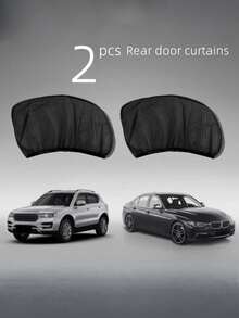 Breathable Car Mosquito Screens With High Density Mesh To Block Insects And Uv Rays Stretchable Car Window Shade For Campers And Road Trippers Universal Car Cover For Car Camping And Outdoor Resting Outdoor Decor Camping Essentials Spring Decor - Black - View 18