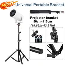 43 Inch Universal Projector Tripod, Retractable Aluminum Alloy Stand, Height Adjustable, 1/4 Metal Universal Head, Suitable For LCD Projectors, Cameras And Mobile Phones - View 1