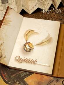 1pc Harry Potter Golden Snitch Notebook, Vintage Style Exquisite Decorated Diary, Portable Retro Notebook, Suitable As Party Gift, Book Lover Gift, Office Supplies, Birthday Gift, Graduation Gift, Back To School Gift [Official Licensed] - A - View 5