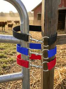 Heavy‑Duty Gate Strap Latch With Spring Snap Hook, Nylon Fence Tie Strap For Horse Barn Pasture Livestock Fencing - Cord Buckle - View 2