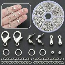 600pcs/Box KC Golden Includes A 12mm Lobster Clasp And Various Sizes Of Loops. Suitable For DIY Jewelry Making, Including Bracelets, Necklaces, Anklets, Bag Charms, Keychains, Beaded Connecting Rings, And Other Jewelry Making Materials And Parts. - Multicolor - View 13