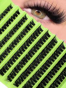 Multi-Box Large Capacity Eyelash Book, DD Curl Cluster False Eyelashes, Reusable Large Size And Affordable, New DIY False Eyelashes, Soft And Fluffy, 3D False Eyelashes, Suitable For Makeup, Eyelash Extensions, Short Eyelashes, Black DIY Eyelashes Suitable For Home Use DIY Eyelash Extension Kit. - DD - View 13