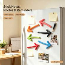 Creative 3D Arrow Shaped Refrigerator Magnets, Multi-Color Design, Built-In Strong Magnet, Firm Adhesion. Can Securely Hold Notes, Memos, Photos, And Paper Strips, Suitable For Refrigerators, Whiteboards, Metal Filing Cabinets. Arrow Shape Can Intuitively Mark Key Positions, Both A Practical Office And Home Tool, And A Fun Desktop And Refrigerator Decoration - Arrow - View 10