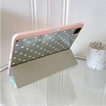 1pc Cute Mint Green & Grey Star Print Tablet Protective Case, Foldable Stand, Multi-Angle Viewing, Suitable For Work & Entertainment, With Pen Slot, Compatible With IPad Pro 2024/Air M3/A16 2025, Compatible With Xiaomi, MatePad - Multicolor - View 7