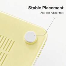 1pc Transparent Laptop Protective Case, Compatible With Macbook Neo 13, Compatible With 13-Inch A3404 A18Pro, Hard PC Transparent Yellow 2026 M5, Shockproof, Available In Black, Blush Pink, Transparent, Indigo Blue, Yellow, Birthday Gift, Back To School Gift - View 6