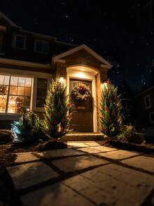 24.40 Inch Large Pine Tree With Ground Stake And Red Berries, Artificial DIY Tree, Low Maintenance Greenery, Suitable For Home, Office, Yard Landscape Holiday Decoration, Create Festive Atmosphere, Pot Not Included - A - View 6