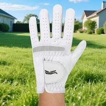 1pc Men's Sports Golf Glove, Exquisite Embroidery, Soft Fabric Material, Perforated Design, Practical Accessory Suitable For Golf Training And Daily Golf Activities - Multicolor - View 4