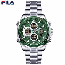 FILA Men's Hybrid Digital-Analog Sports Watch, Green Dial, Stainless Steel Band, Ideal Gift For Men - one-size - View 8