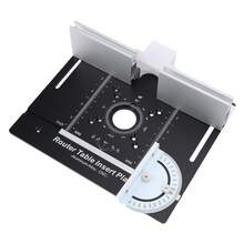 Aluminum Alloy Router Table Insert Plate With Miter Gauge And Flip-Top For Woodworking Workbench; Suitable For Grooving And Profiling; Black, With Millimeter And Inch Scales. - A - View 11