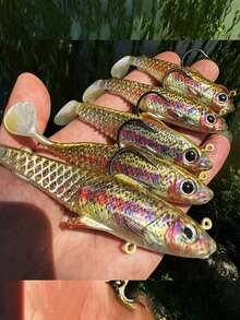 Proberos Realistic Fishing Bait And Lures - 3-Hook Lead Sinkers, Enhanced Catch Rate, Natural Attractant, Suitable For Year-Round Fishing Adventures - Multicolor - View 2