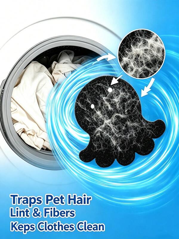 Home Storage & Organization | Washing Machine Pet Hair Collector, Reusable Lint Remover Sponge, Octopus Shaped, Suitable For Washing Machine And Dryer, Pet Owners, Dog & Cat Hair Collector, Reusable Laundry Lint Remover Tool
