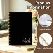 Daily Planner, New 2027 Edition, Time And Task Planning, Important To-Do List, A5 Spiral Notebook, Suitable For Students And Office Workers, Stationery, Office Supplies, Back-To-School Season - Plan Book - View 11