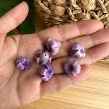 10 Pcs Cute Short Puffy Puakenikeni Flower Beads, Resin & Synthesis Coral Powder Colorful Puakenikeni Beads, Hawaiian Flower Beads,16x13mm - 10pcs-short Puakenikeni Beads - View 22