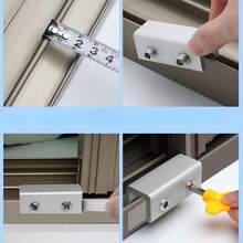 Sliding Window Limit Lock, Iron Window Stopper, Adjustable Anti-Fall Window Limit Lock With Key, Sliding Door And Window Rail Protection Limit Lock - A - View 6