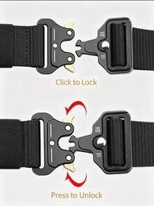 1pc Tactical Belt With Plastic Buckle, Multi-Functional Outdoor Training Belt, Unisex - Multicolor - View 3