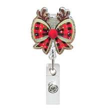 1pc Christmas Acrylic Butterfly Bow Retractable Badge Reel, Halloween Extendable ID Holder For Nurses And Healthcare Workers - Multicolor - View 17