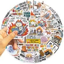 SCXXBSW 50pcs Interesting Work Stickers, Cool Anime Decorative Stickers, Classic Gift Decorations, Great Value Cute Cartoon Stickers, Waterproof And Durable, Phone Case Decorations, Can Be Applied To Laptops, The Preferred Gift For Holidays. - Multicolor - View 4