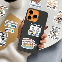 SCXXBSW 50pcs Interesting Work Stickers, Cool Anime Decorative Stickers, Classic Gift Decorations, Great Value Cute Cartoon Stickers, Waterproof And Durable, Phone Case Decorations, Can Be Applied To Laptops, The Preferred Gift For Holidays. - Multicolor - View 8