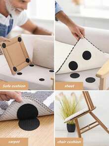 10/15/20/25/50pcs Round Floor Mat Stickers, Random Assortment - Apricot - View 5