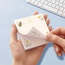 4 Packs 200 Sheets Floral & Insect Sticky Notes 75x75mm 3x3in, Butterfly Bee Ladybug Dragonfly Plant Self-Adhesive Memo Pads, Cute To-Do List Desktop Reminder Stickers For Planner Journal School Office Stationery - 75 X 75 mm - View 4