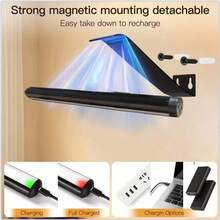 Rechargeable LED Vanity Mirror Light, Touch & Remote Control Makeup Dressing Wall Lamp, 3 Color Temperature Adjustable Angle, No Wiring Required Bathroom Makeup Light - Vanity Light - View 5
