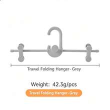 1pc Travel Folding Pants Hanger Multi-Functional Portable Clothes Organizer Non-Slip Drying Rack Storage Solution For Home Dorm Closet Bedroom Wardrobe Compact Lightweight Convenient Hanging Tool - View 10