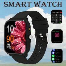 NcmRyu [Smart Watch]Unisex Smart Watch, Comfortable Silicone Strap, Supports Answering Calls, Message Notifications, Music Control, Alarm, 180mAh Battery, 1.83-Inch Full Screen Touchscreen, Compatible With Android And IOS Systems, Sports Style, Suitable For World Cup Party And Gifts For Couples, Elders, Friends, Classmates And Other Holidays - View 2