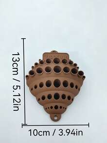 3D Printed Bee House Wall-Mounted Outdoor Suitable For Bees & Butterflies - Plastic Honeycomb Insect Habitat With Multi-Chamber Nest Box & Insect Tubes, Compact Suitable For Gardens, Balconies, Rooftops, Small Space Pollinator Shelter - Multicolor - View 4