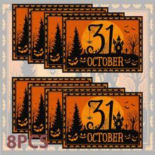 1pc/4pcs/6pcs/8pcs Halloween Pattern Table Mat, Breakfast Mat, Coffee Bar Mat, All Season Decorative, Washable Table Mat, Room Decor, Kitchen Table Mat, Indoor/Outdoor Party Decor, Home Decor, Ideal Gift - Multicolor - View 10