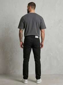 World JSM Silver Men Jeans - Black and White - View 6