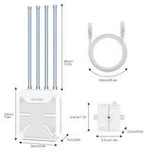 WiFi6 Outdoor Access Point, AX3000 Dual Band Mesh Extender With PoE, 4x8dBi High-Gain Antennas, IP67 Weatherproof, Signal Booster For Yard/Garden/Workshop - US A Type Plug(110-127V) - View 8