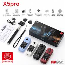 Dual Front And Rear Camera Panoramic HD Action Camera, 200° Wide Angle Anti-Shake Street Photography Cycling Camera, 2-Inch HD IPS Display, Can Be Used As Computer Webcam, 1500mAh Rechargeable Lithium Battery, Suitable For Teenagers, Students, Bloggers Vlog, Travel And Creation. - View 3